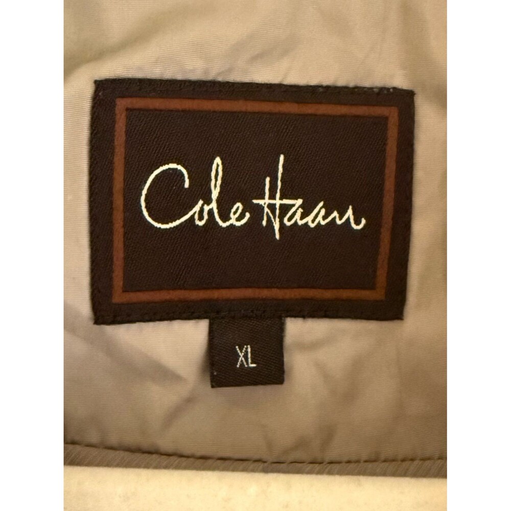 Cole Haan - Taupe Sateen Finish Trench Coat - size XL - Picture 3 of 7